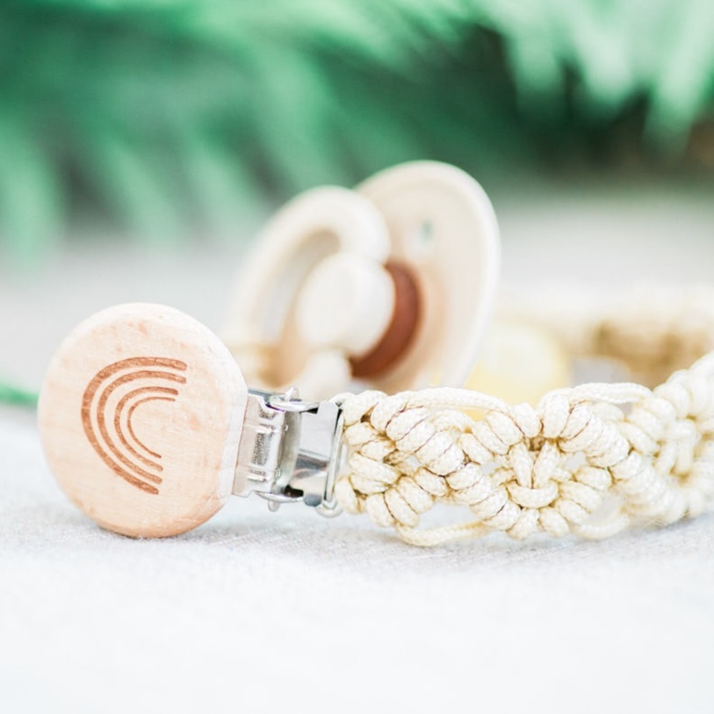 Luxe Macrame Pacifier Clip